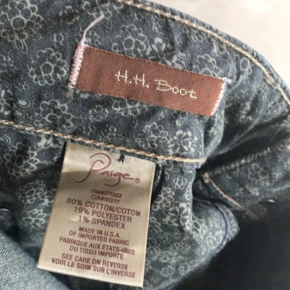 Paige Dark Wash HH Boot Denim Jeans - Picture 13 of 13